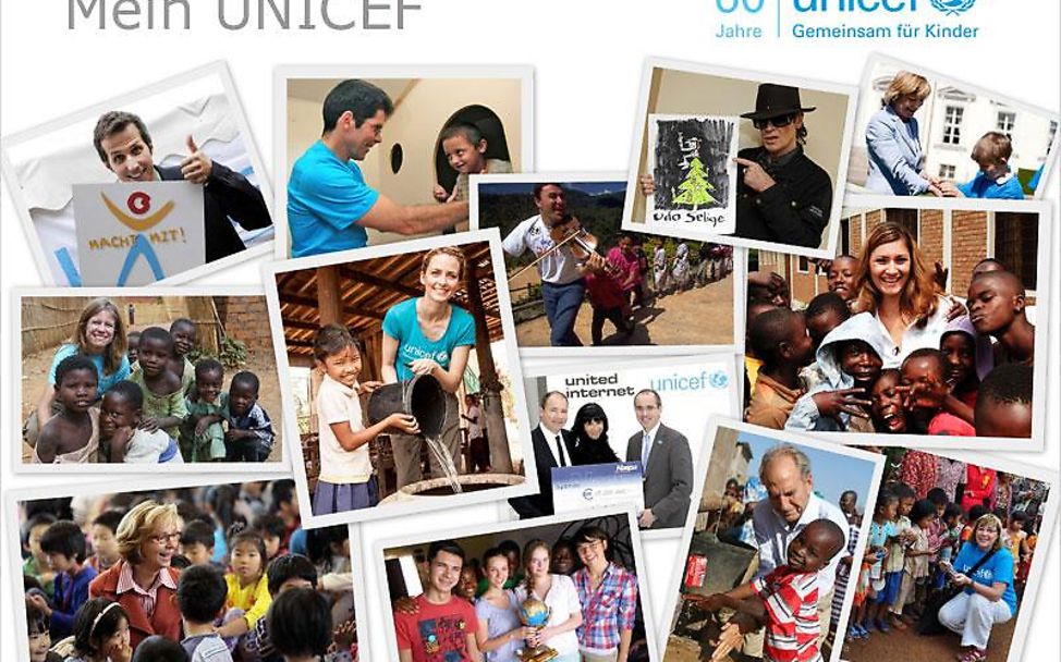 Ehrenamtliche, Kinder und Jugendliche, Prominente, Spender und Mitarbeiter aus Projektländern (© UNICEF)