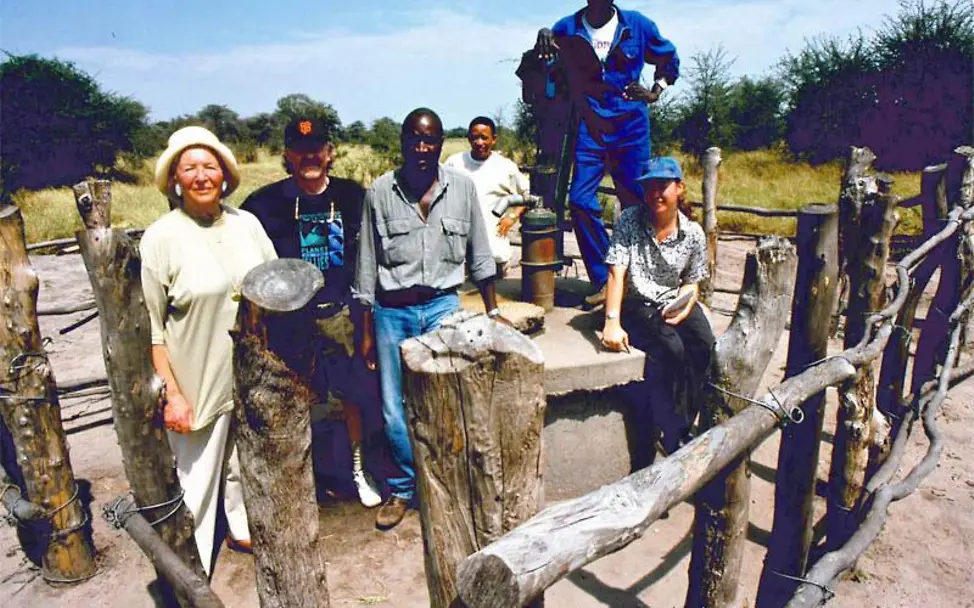 Namibia, Dorf Katima Mulilo: Irmgard von Lehsten beim Besuch des UNICEF-Wasserprogramms Namibia: Irmgard von Lehsten besucht das UNICEF-Wasserprogramm (© Irmgard von Lehsten)