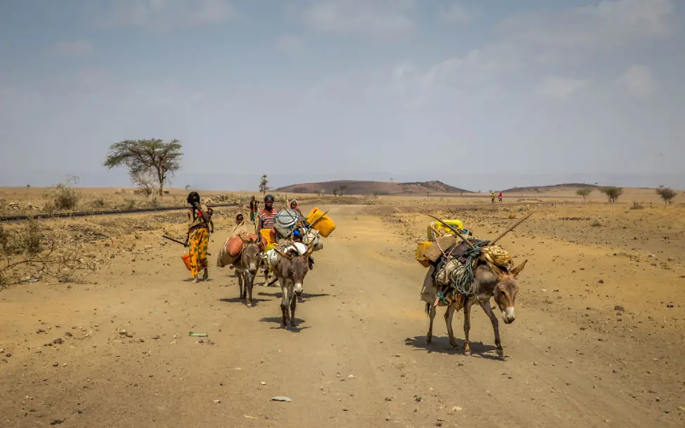 El Niño Äthiopien: Besonders Kleinbauern leiden unter der Dürre | © UNICEF/Ayene El Niño Äthiopien: Eine Familie auf der Suche nach Wasser.