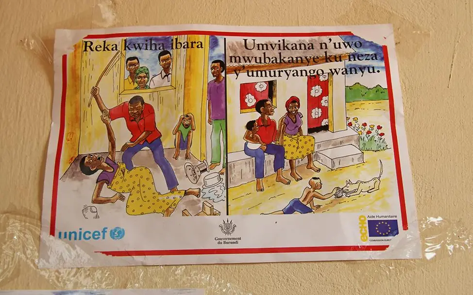 Gegen Gewalt! Burundi Gewalt Aufklärung UNICEF