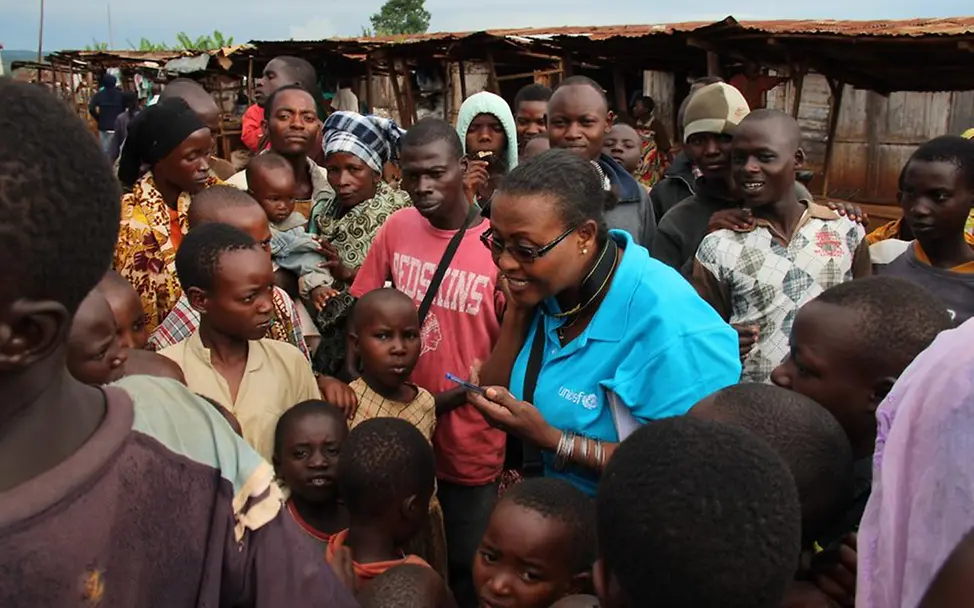 UNICEF-Mitarbeiterin Rose in Ngozi Burundi UNICEF