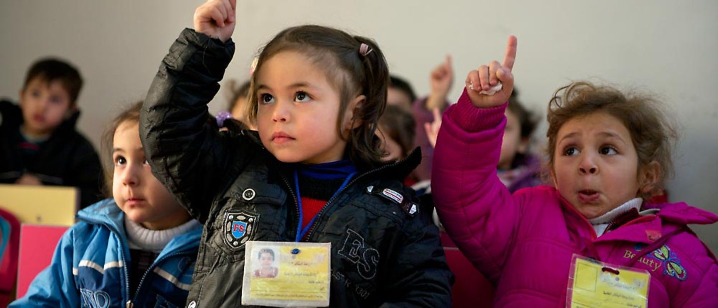 Syrische Mädchen in der Schule