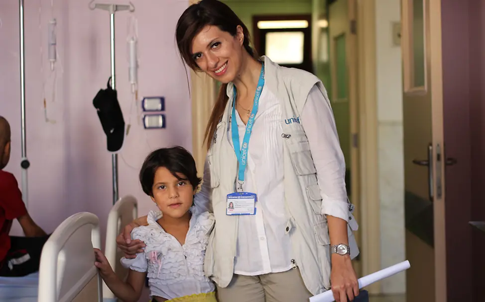 Basma Ourfali hat sich 2015 UNICEF angeschlossen | © UNICEF/Khuder Al-Issa Aleppo: Basma ist in Aleppo aufgewachsen und hat dort studiert