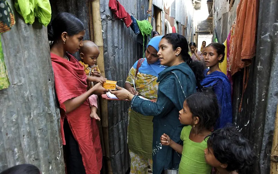 Aufwachsen in Städten Bangladesch Armenviertel