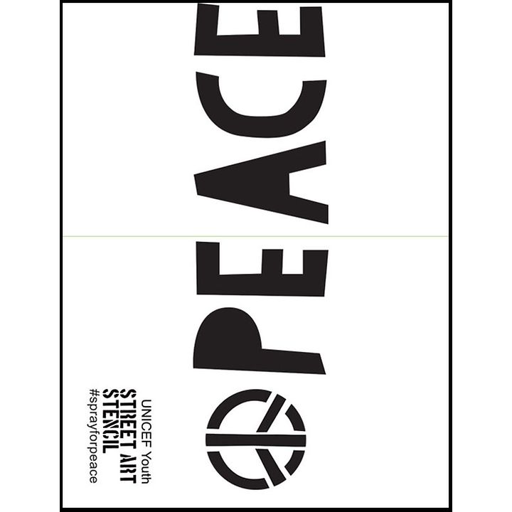 #sprayforpeace – Schablone "Peace" Vorschau