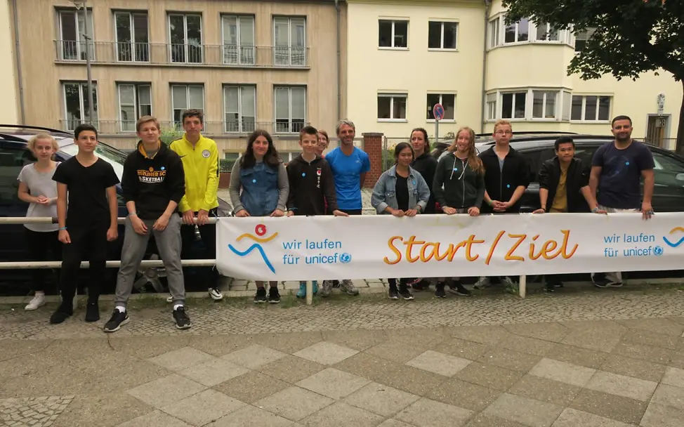 Schüler der Sekundarschule Wilmersdorf: Wir laufen für UNICEF © UNICEF Berlin Neuer Inhalt (1)