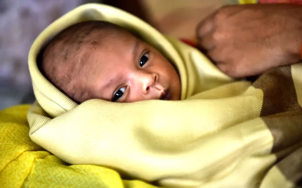 Dieses Baby hat in Indien das Licht der Welt erblickt. | © UNICEF/Chute Dieses Baby hat in Indien das Licht der Welt erblickt.
