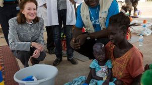 Hallo neue UNICEF-Direktorin! Henrietta Fore im Südsudan