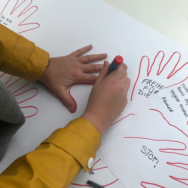 Red Hand Day 2018 Aktion