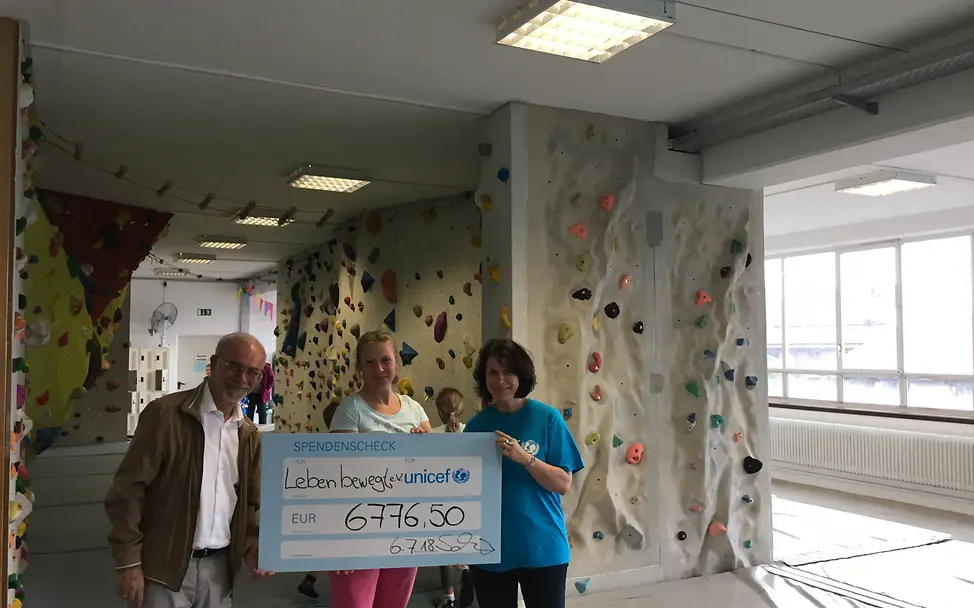 Boulderaktion erzielt 6.776 € für UNICEF-Hilfsprojekte 2018_07_19_bouldern_unicef_1