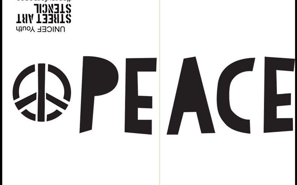 #sprayforpeace – Schablone "Peace" Vorschau