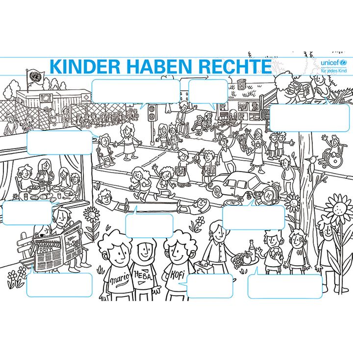 Ausmalbild_Kinderrechte-Poster-ohneText_2019_A4_sw