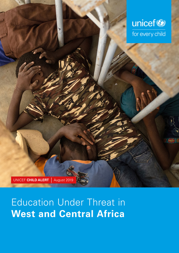 Child Alert „Education under Threat in West and Central Africa“ | © UNICEF Deckblatt zum Report: Education under Threat in West and Central Africa