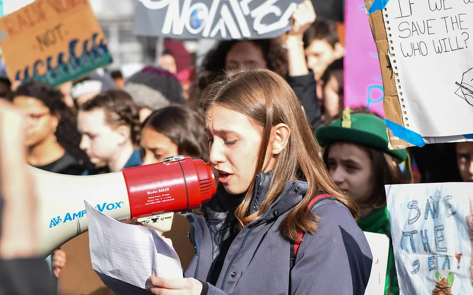 Alexandria aus den USA protestiert für Klimaschutz | © UNICEF/Unknown Weltmädchentag 2019: Alexandria bei fridays for future