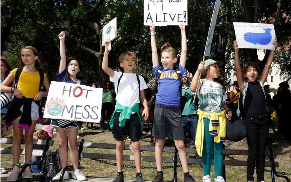 USA: Jugendliche Klima-Aktivisten demonstrieren bei Fridays for Future