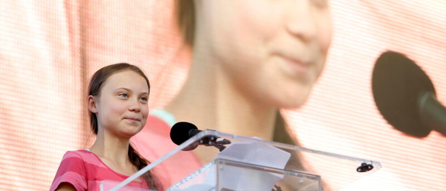 Greta Thunberg hält in New York eine Rede