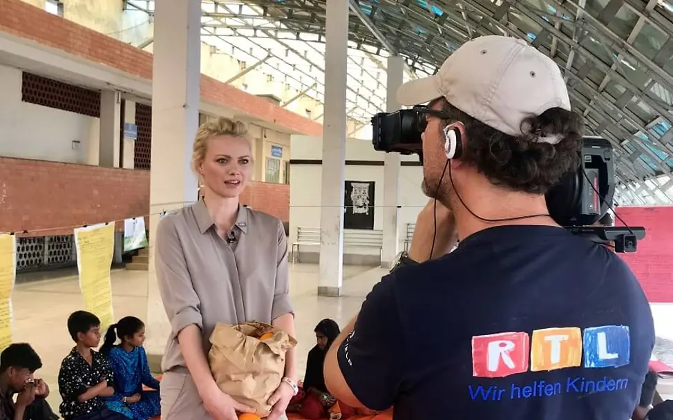 Franziska Knuppe besucht ein Kinderschutzzentrum in Bangladesch. | © UNICEF/Claudia Berger Stiftung RTL: Franziska Knuppe besucht ein Kinderschutzzentrum in Bangladesch.