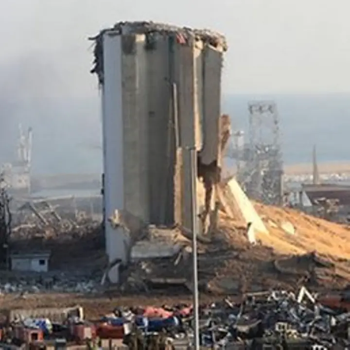 Blick auf das zerstörte Beirut. © UNICEF/UNI356239/Amro/AFP