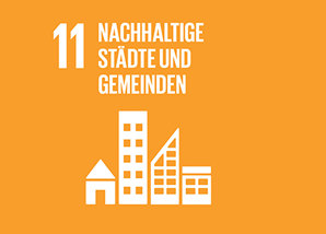 Nachhaltigkeitsziel 11: Nachhaltige Städte und Gemeinden | © Vereinte Nationen Icon Nachhaltigkeitsziel 11: Nachhaltige Städte und Gemeinden
