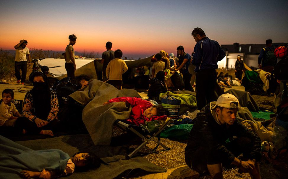 Lesbos, Greece: The flames of misery