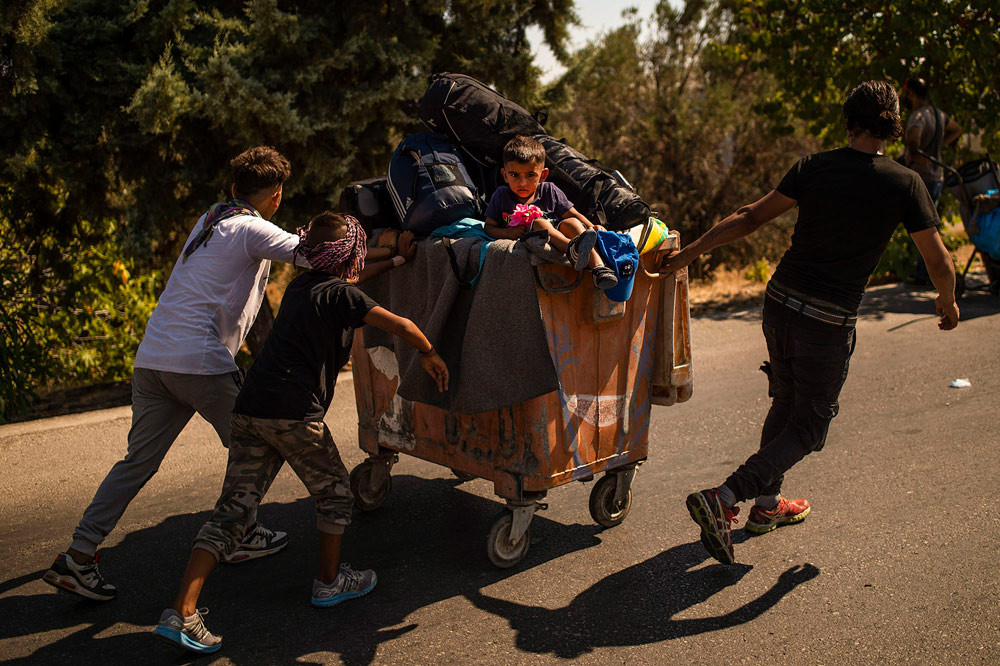 Lesbos, Greece: The flames of misery