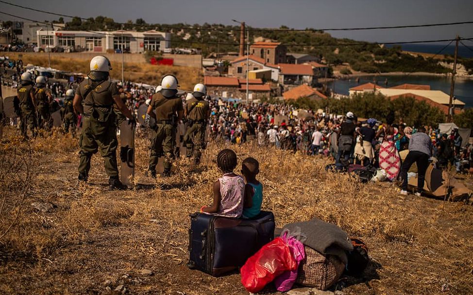 Lesbos, Greece: The flames of misery