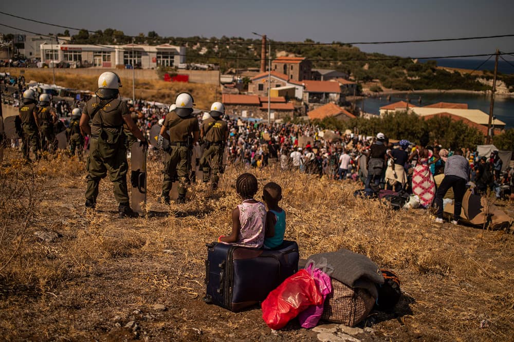 Lesbos, Greece: The flames of misery