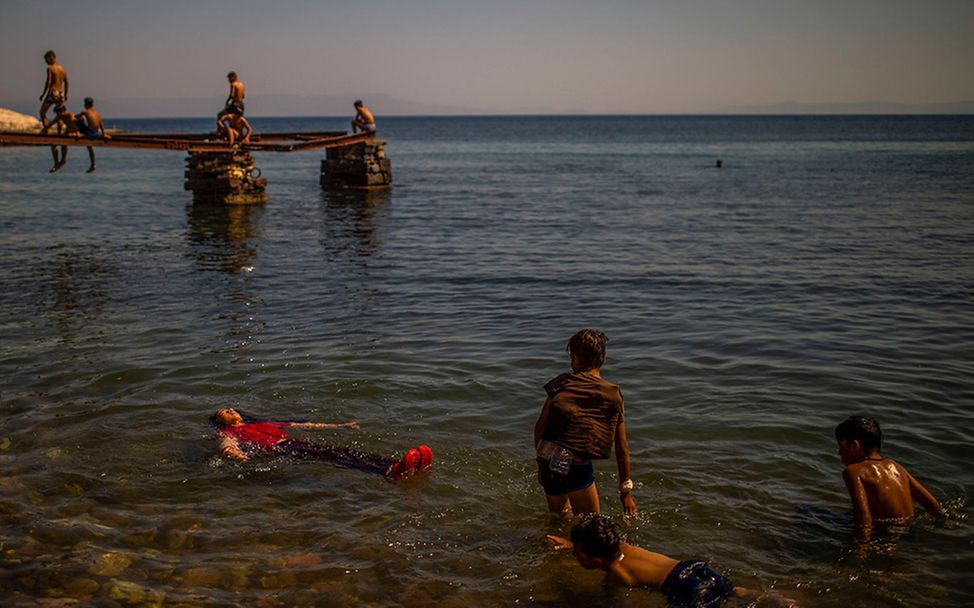 Lesbos, Greece: The flames of misery