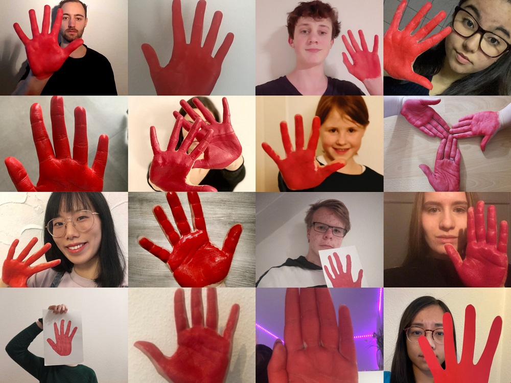 Collage unserer Handabdrücke