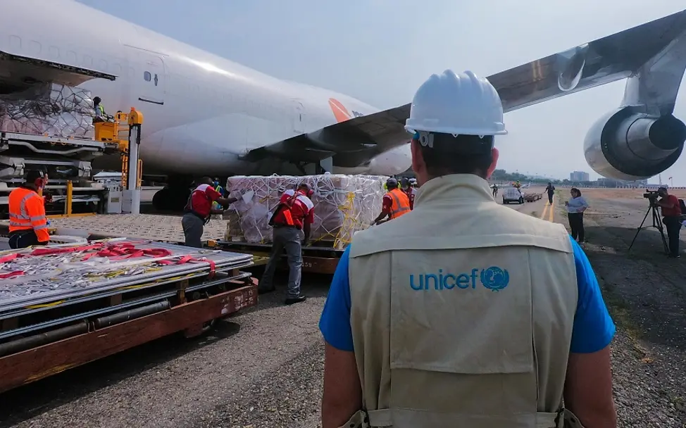 Venezuela 2020: Hilfsgüter von UNICEF per Flugzeug | © UNICEF/Rocio Ortega Venezuela 2020: Hilfsgüter werden von UNICEF per Flugzeug ins Land geliefert