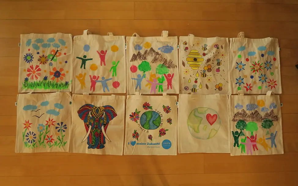 Taschen mit Motiven zur Umwelt