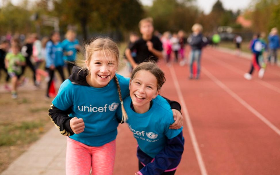 Schülerlauf in der Schule am Mohnweg in Berlin.