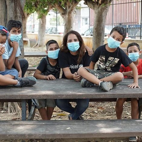 Beirut: Beim UNICEF-Treffen sprechen die Kinder über ihre Erlebnisse.