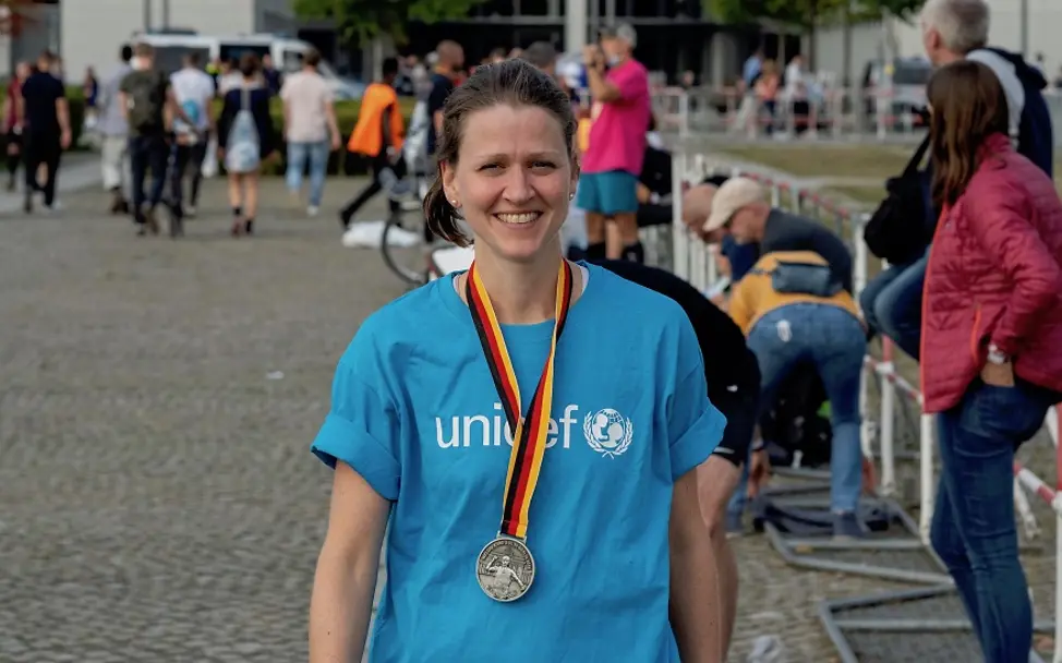 Ich laufe für UNICEF, da ich die Organisation bereits seit 20 Jahren unterstütze.