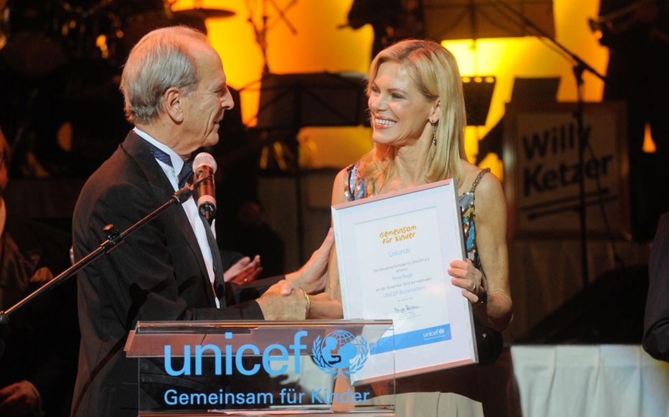 Nina Ruge bei ihrer Ernennung zur UNICEF-Botschafterin. 