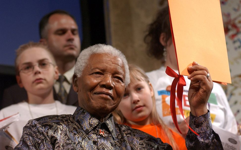 Nelson Mandela beim ersten internationalen Kinderforum. © UNICEF/Markisz. 