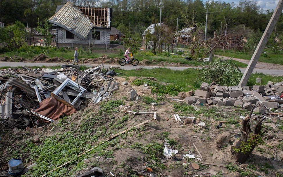 Chernihiv: Der Krieg hinterlässt zerstörte Häuser und Trümmern.