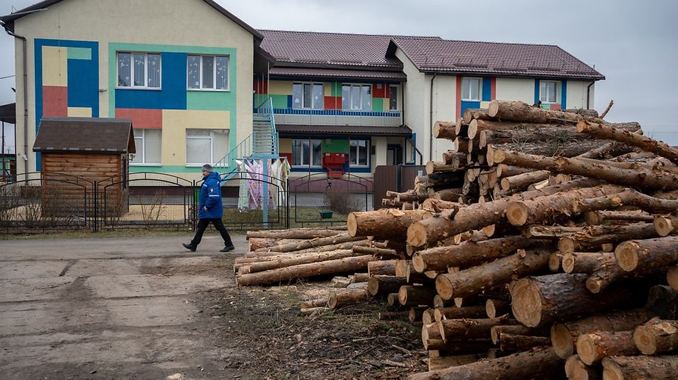 Winter in der Ukraine: Ein Kindergarten in Borodjanka