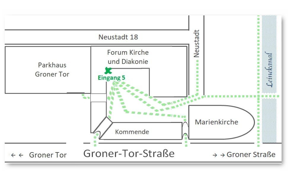 Lageplan zum Treffpunkt der UNICEF-Arbeitsgruppe Göttingen