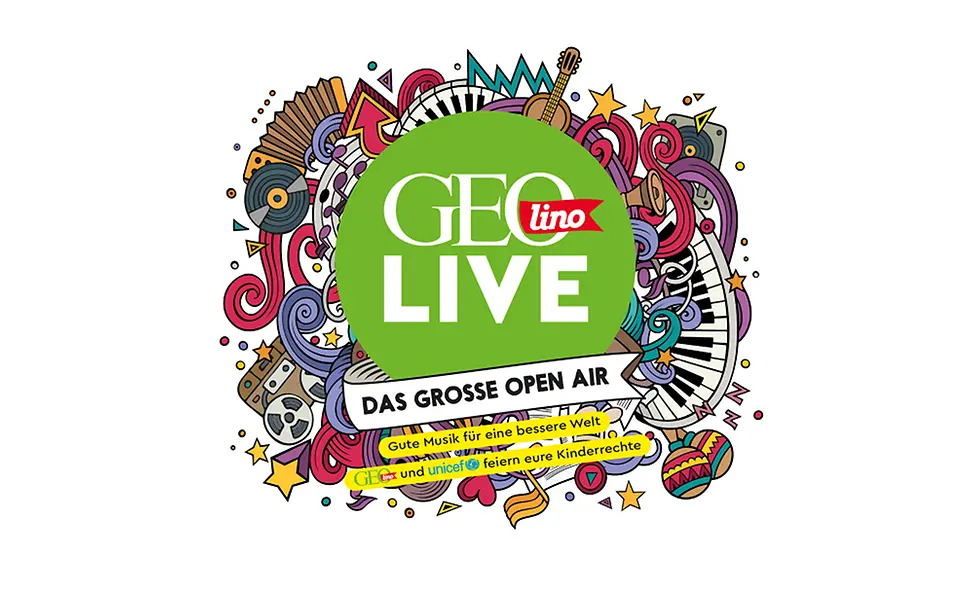 GEOLINO LIVE: UNICEF feiert die Kinderrechte | UNICEF/GEOlino Logo des GEOlino Live Festivals