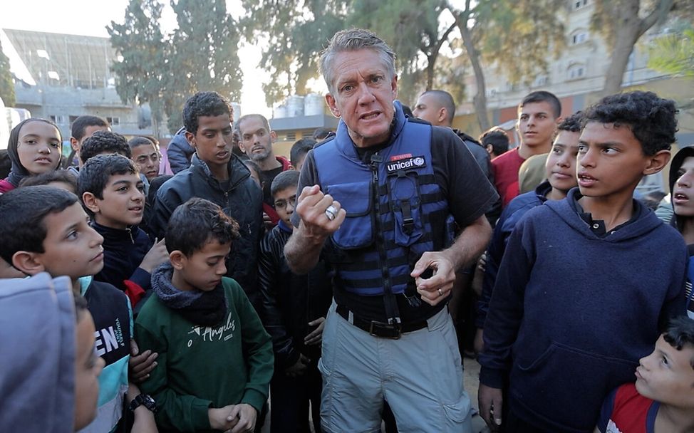 James Elder von UNICEF hat Anfang Dezember während der Feuerpause den Gazastreifen besucht.