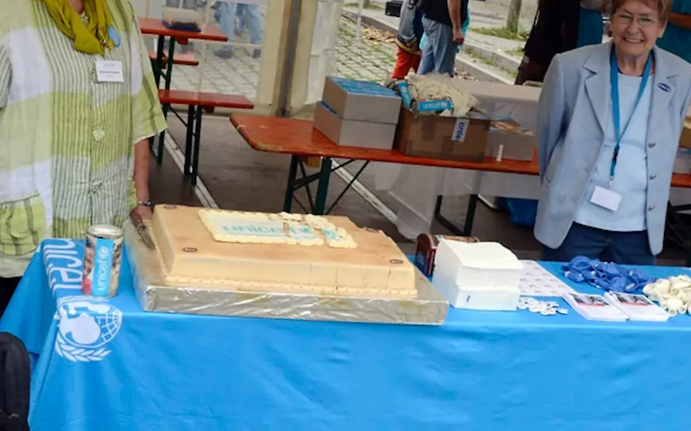 Der UNICEF-Stand