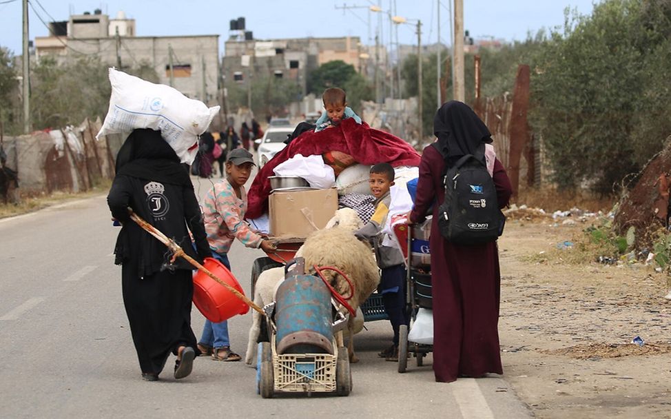 Gaza: Eine Familie flieht vor der Gewalt