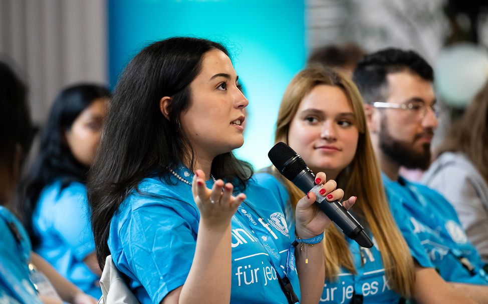 Participiants at the annual meeting of UNICEF University Clubs (Hochschulgruppen/HSG) in Aachen.