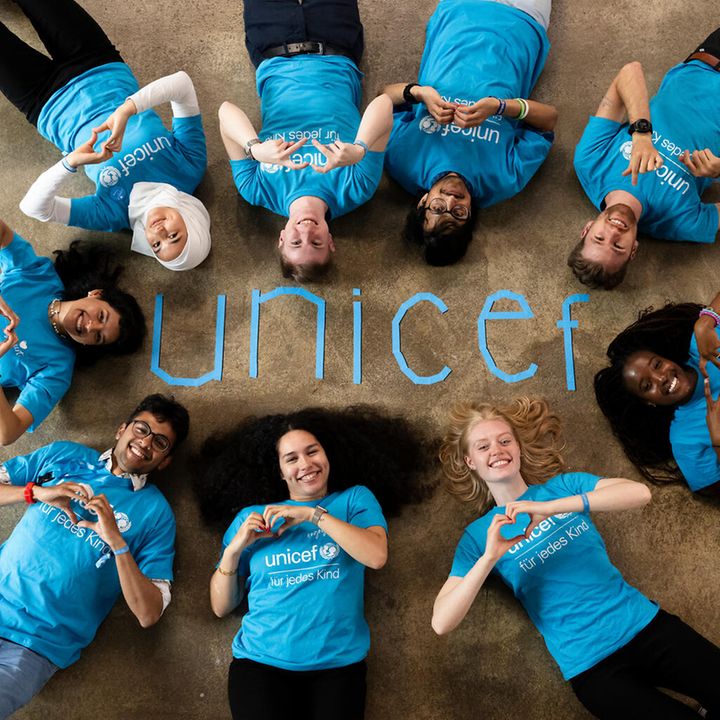 Participiants at the annual meeting of UNICEF University Clubs (Hochschulgruppen/HSG) in Aachen.