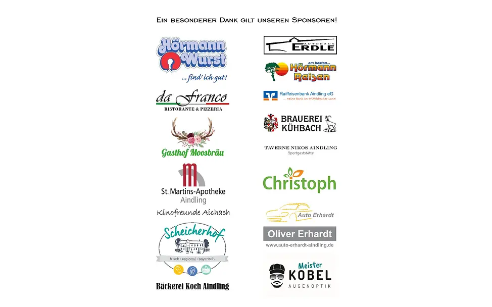 Sponsoren Sponsorenplakat