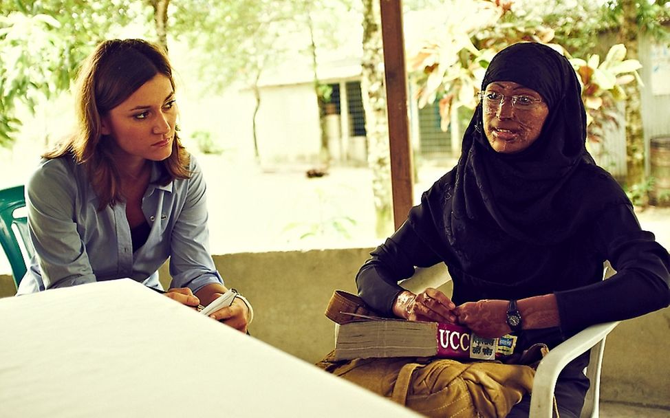 Sandra Thier mit Neela. © Steven Pan/UNICEF/RTLII