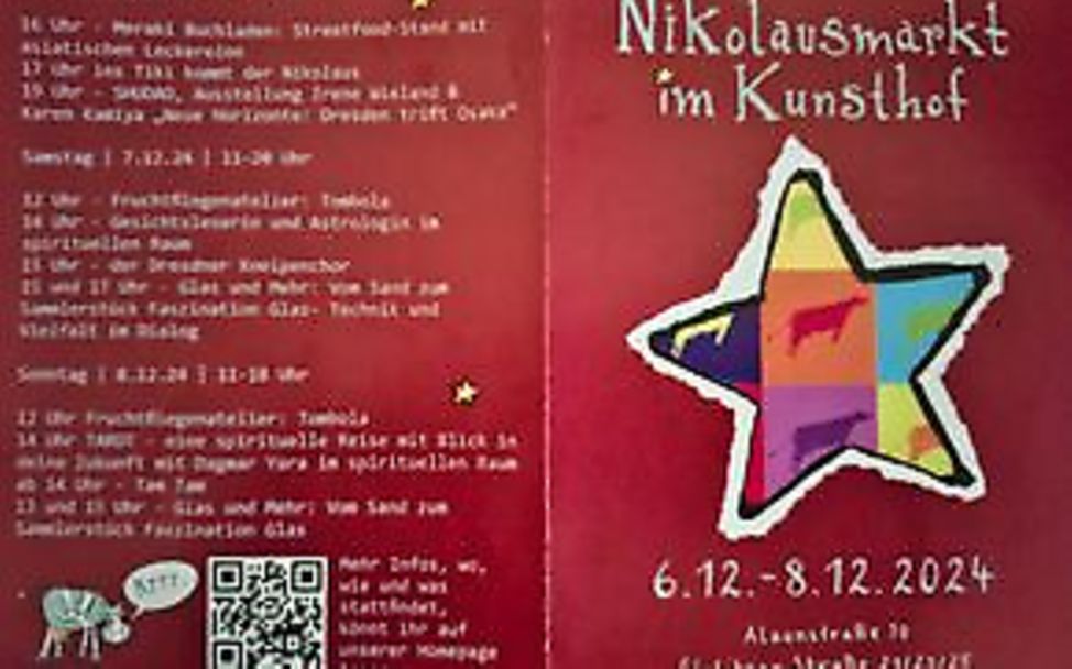 Flyer Nikolausmarkt im Kunsthof