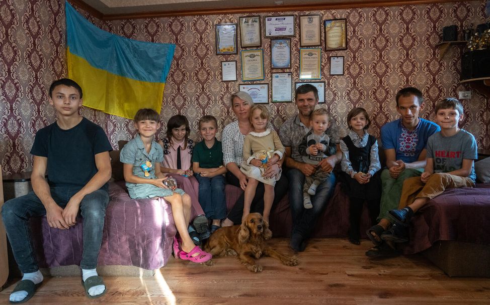 Ukraine: Eine große Familie in der Ukraine.