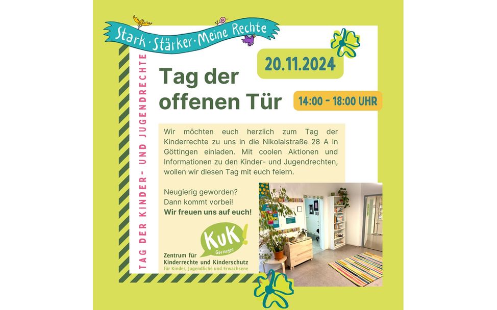 Tag der offenen Tür am 20.11.24 im KuK – Zentrum für Kinderrechte und Kinderschutz 